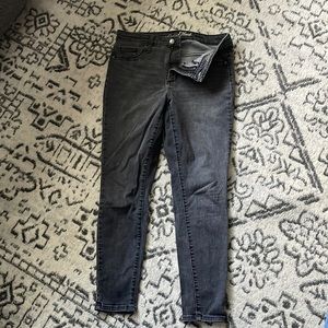 Distressed black jeans